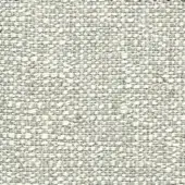 Textured fabric sample in off-white and light gray tones, displaying a dense, irregular weave with horizontal bands and a matte finish.